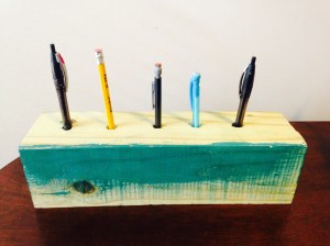 I was going to paint my pencil holder, but then I decided not to.